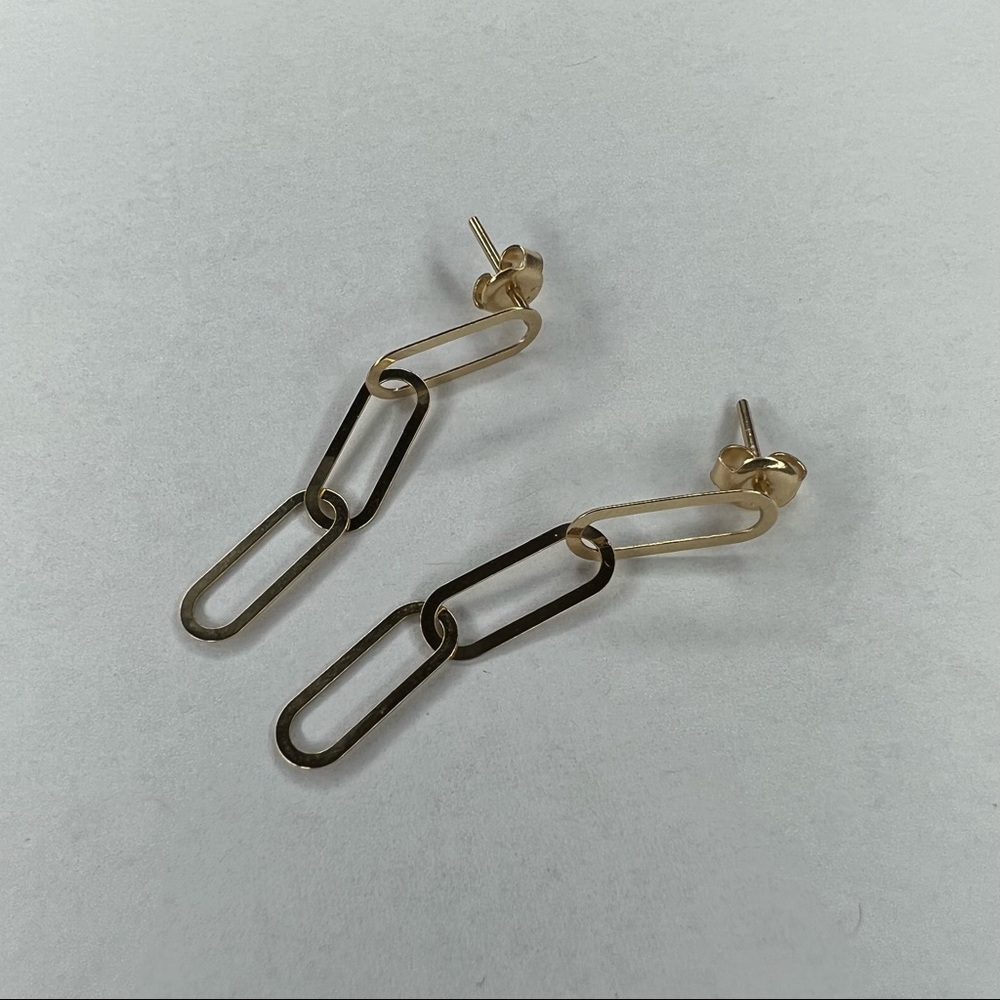 Link Earrings 18k solid gold